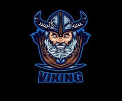mascottes viking, mascottes sportives, collection colorée, illustration vectorielle vecteur