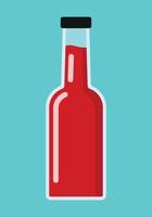 bouteille de vin rouge icône illustration vectorielle clipart vecteur
