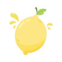 vecteur de dessin animé de citron. citron sur fond blanc.