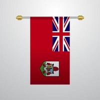 drapeau suspendu des bermudes vecteur