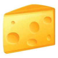 icône de fromage écologique de ferme, style cartoon vecteur
