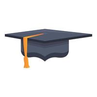 icône de chapeau de graduation de l'éducation, style cartoon vecteur