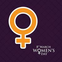 création de vecteur de logo du 8 mars avec fond de journée internationale de la femme