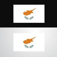 conception de bannière drapeau chypre vecteur