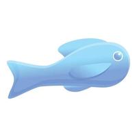 icône de jouets de bain de poisson, style cartoon vecteur