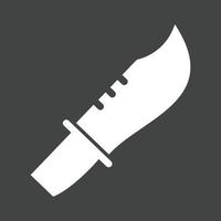 icône inversée de glyphe de couteau vecteur