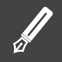 icône inversée de glyphe de stylo plume vecteur