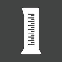 icône inversée de glyphe de cylindre de mesure vecteur