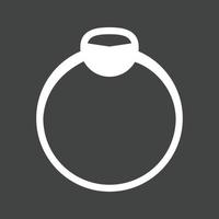 icône inversée de glyphe d'anneau vecteur