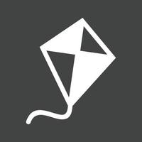icône inversée de glyphe de cerf-volant vecteur