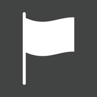 icône inversée de glyphe de drapeau ii vecteur