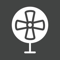icône inversée de glyphe de ventilateur électrique vecteur