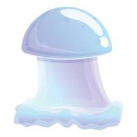icône de méduse flottante, style cartoon vecteur