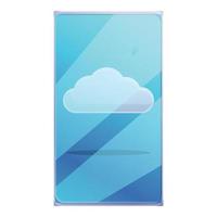 icône de nuage de smartphone à distance, style cartoon vecteur