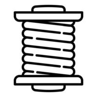 icône de bobine de cordon, style de contour vecteur