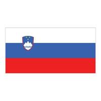 icône du drapeau de la slovénie, style cartoon vecteur