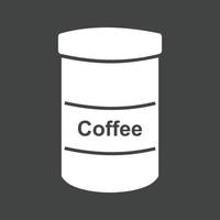 icône inversée de glyphe de bouteille de café vecteur