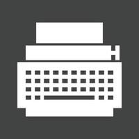icône inversée de glyphe de machine à écrire vecteur