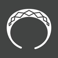 icône inversée de glyphe de bande de cheveux vecteur