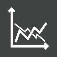 icône inversée de glyphe de graphiques de fréquence vecteur