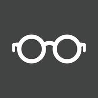 icône inversée de glyphe de lunettes vecteur