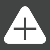 icône inversée de glyphe de croisement vecteur