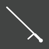 icône inversée de glyphe de bâton de police vecteur
