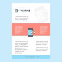mise en page de modèle pour smartphone protégé profil de société présentations de rapport annuel dépliant brochure vecteur fond