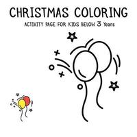 Livre d'activités de coloriage de Noël pour les enfants de moins de 3 ans vecteur