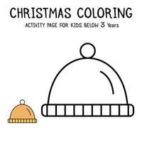 Livre d'activités de coloriage de Noël pour les enfants de moins de 3 ans vecteur