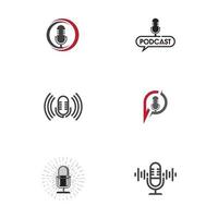 illustration de conception d'icône de vecteur de podcast
