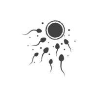 illustration de conception d'icône de vecteur de sperme