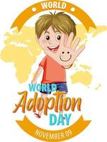 conception d'affiche de la journée mondiale de l'adoption vecteur