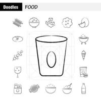 ensemble d'icônes dessinées à la main de nourriture pour infographie kit uxui mobile et conception d'impression comprennent boisson jus repas de nourriture grill cuisson collection de repas de nourriture infographie moderne logo et pictogramme vecto vecteur