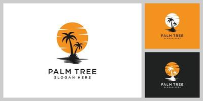 création de vecteur de logo palmier
