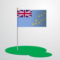 mât de drapeau tuvalu vecteur