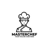 illustration vectorielle de chef logo design vecteur