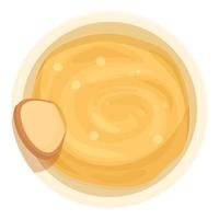 vecteur de dessin animé d'icône de pomme de terre humus. pain pita