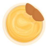 vecteur de dessin animé d'icône de cuisine houmous. jour de la nourriture