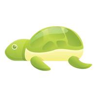 icône de tortue jouet de bain, style cartoon vecteur