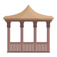 vecteur de dessin animé d'icône d'abri de ville. pergola maison