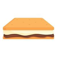 vecteur de dessin animé d'icône de biscuit de dessert. doux feu