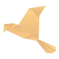 vecteur de dessin animé icône oiseau papier. oiseau origami