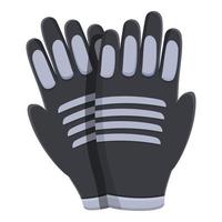 vecteur de dessin animé d'icône de gants de motard textile. équipement du cavalier