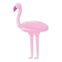 vecteur de dessin animé d'icône de ballon flamingo. jouet oiseau