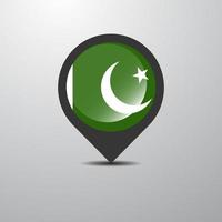 broche de la carte du pakistan vecteur