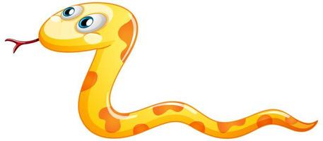 un personnage de dessin animé de serpent jaune vecteur