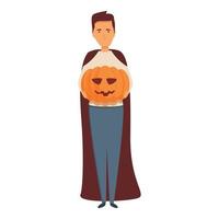 vecteur de dessin animé d'icône de costume d'halloween. enfant mignon