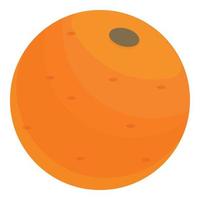 icône orange nutritive, style cartoon vecteur