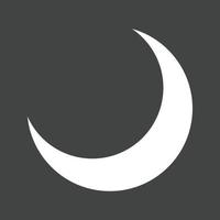 icône inversée de glyphe de demi-lune vecteur